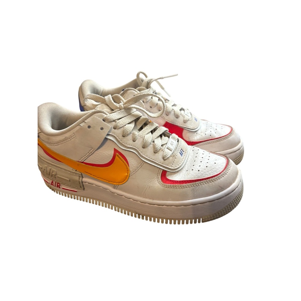 Nike Air Force 1 Shadow Summit White University Red Yellow DZ1847-100 Womens 8